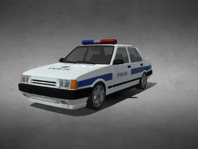 Tofas Dogan SLX Traffic Cars Pack for Unity Low-poly 3D model