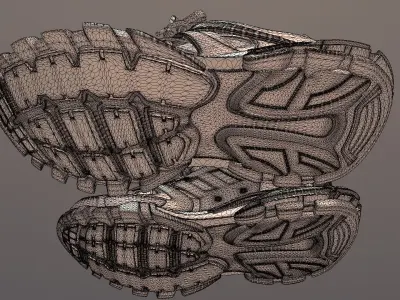 BALENCIAGA TRACK SHOES PBR Low-poly 3D model