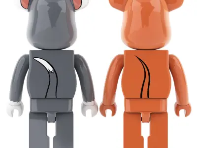 tom and jerry bearbrick collection 3D model