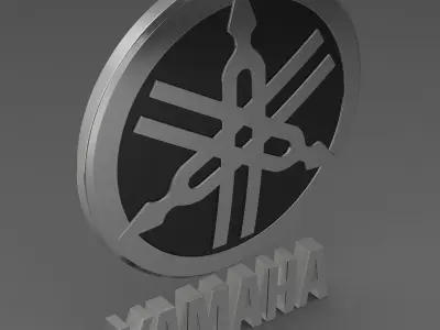 yamaha logo 3D model