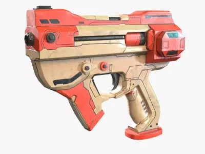 Whip Cream Gun Low-poly 3D model