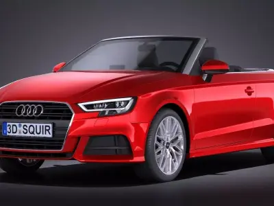 Audi A3 2017 cabriolet 3D model