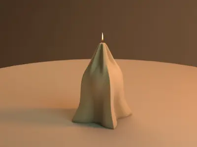 Candle form-fitting 3D print model