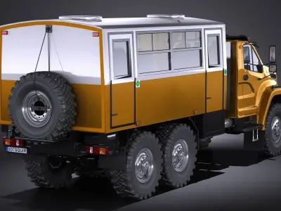 GAZ Ural Next 2015 Rotational Bus 3D model