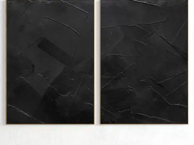 Plaster Two Photo Frame 210 Low-poly 3D model