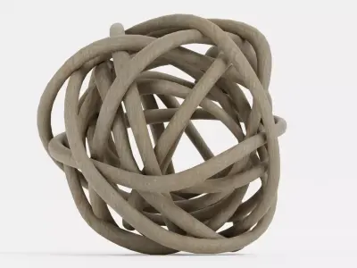 Decorative Lata Ball Low-poly 3D model