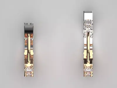 3DFile Luxury  Earrings model JE0067 Ready to Produce 3D print model