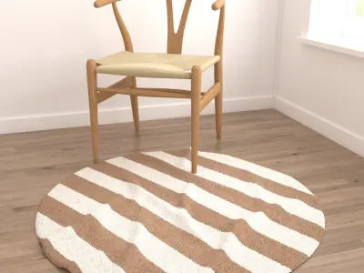 Round Rug Set 239 3D model