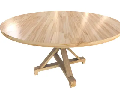 Round Table Round Table V4 3D Model VR AR PBR Low-poly 3D model