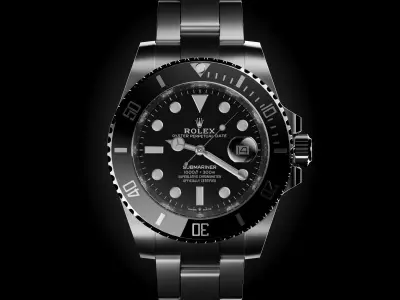 Rolex Submariner Perpetual and Perpetual Date Black and Green 3D model