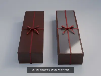 Gift Box with Ribbon 3D Model Collection