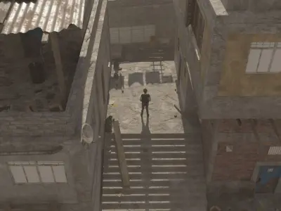 3d concept art with building  3D model