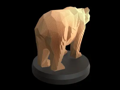 Parametric Bear Low-poly 3D model