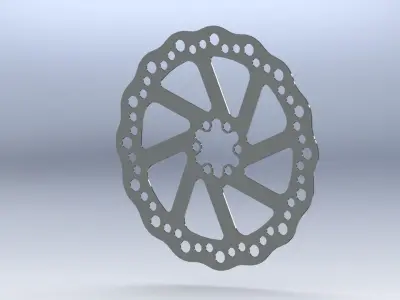 160mm Bicycle Disc Brake Rotor Free 3D model