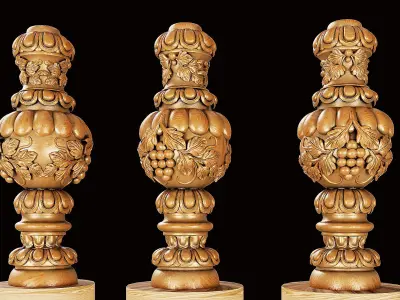 Classic Ornamental Pillar 3D model