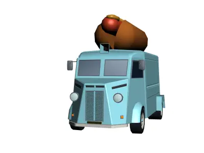 Citroen HY Food Truck Low-poly 3D model
