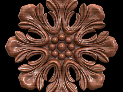 Rosette Wood 1546 3D model
