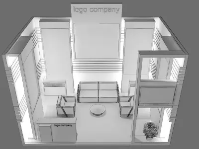 Booth Exhibition Stand a12 3D model