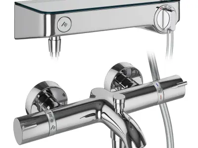 Faucets and shower systems Hansgrohe set 159 3D model