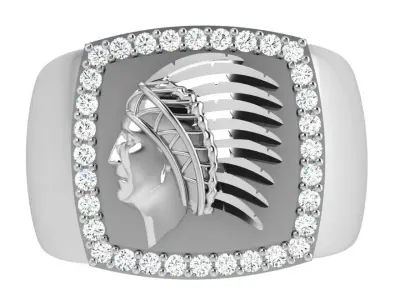 American Indian Ring 4088 3D print model