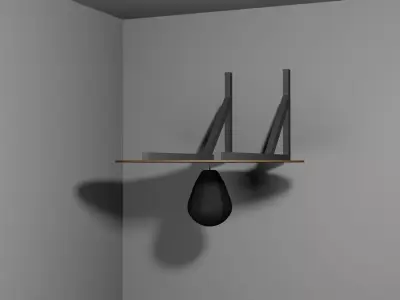 Boxing speed bag Low-poly 3D model