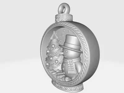 Christmas Ornament Snowman Christmas Tree Decoration  3D print model