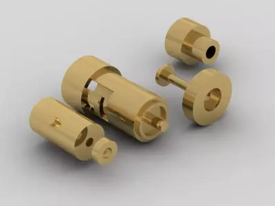 Push-button box clasp 3D print model