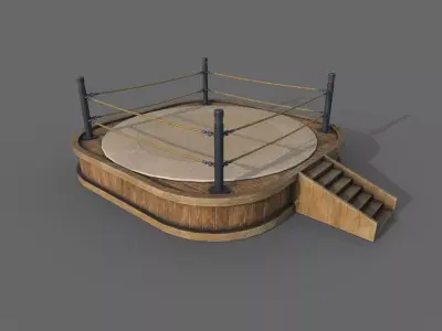 Boxing Ring Low-poly 3D model