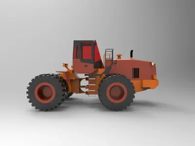 Farm tractor industry 3D model