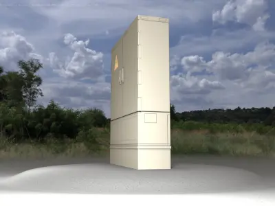 Electrical Distribution Cabinet 13 Low-poly 3D model