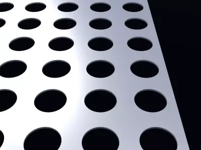 Perforated panel with 33 percent opening 25O69 3D model
