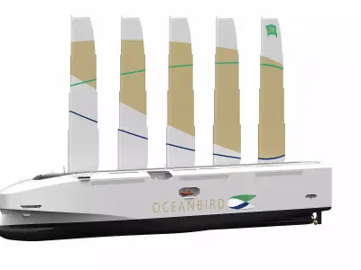 Oceanbird is a large  wind-powered vessel 3D model