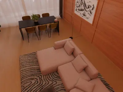 Living Room Interior Design 3D model purchase