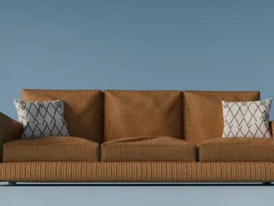 Realistic realistic modern sofa Free low-poly 3D model