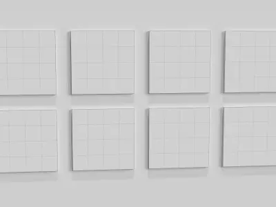 Abstract Wall Art 02 Low-poly 3D model