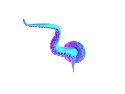 Pink Tentacle Wall Decoration toy 3D print model