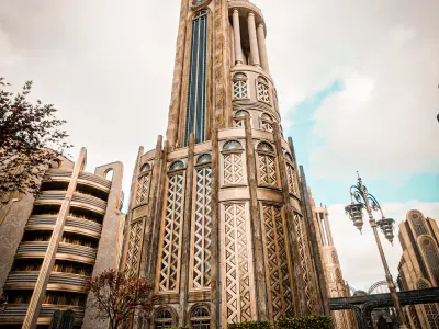 ART DECO SKYSCRAPER BUILDING 03 Low-poly 3D model