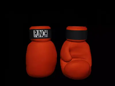 Boxing Glove Vase STL 3D Model for Printing Punch Planter Decor 3D print model