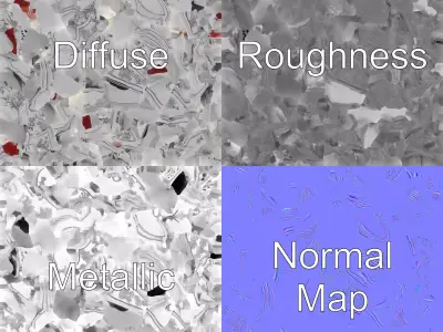 Elven Knight Mithril Armor Set model pack Low-poly 3D model