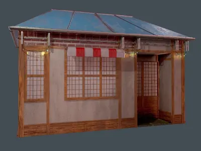 Modular building 0001 Low-poly 3D model