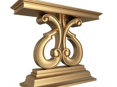 Luxury Console Table 01 Low-poly 3D model