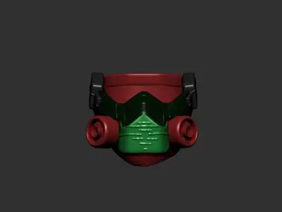 helmet high poly sculpt 3d printable  3D model 36