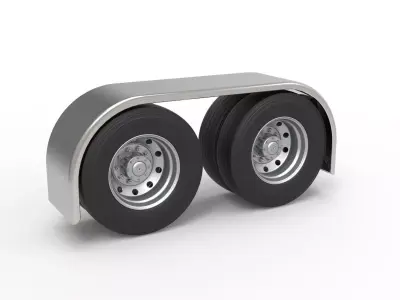 Semi truck Rear fenders Set 1 Scale 1 to 25 3D print model