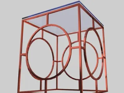Glass Table 12 Low-poly 3D model