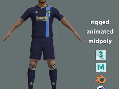  T-Pose Rigged Julian Carranza Philadelphia 3D model