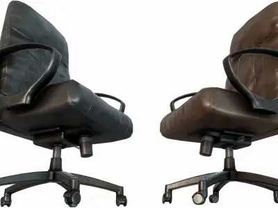 Old Office Chair PBR Low-poly 3D model