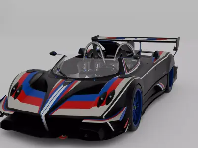 Pagani Zonda R Evo Barchetta 3D model