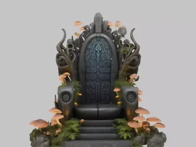 Mystical Shrine 3D Model Low-poly 3D model