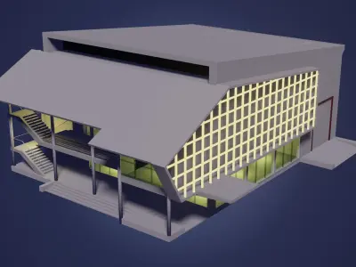 Office in concept 3D model