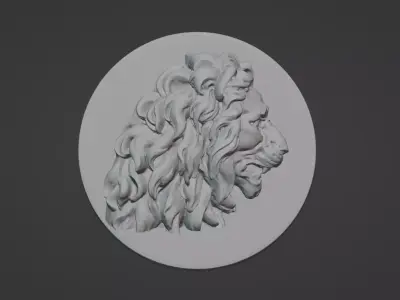 Lion pendant 3D print model 3D print model